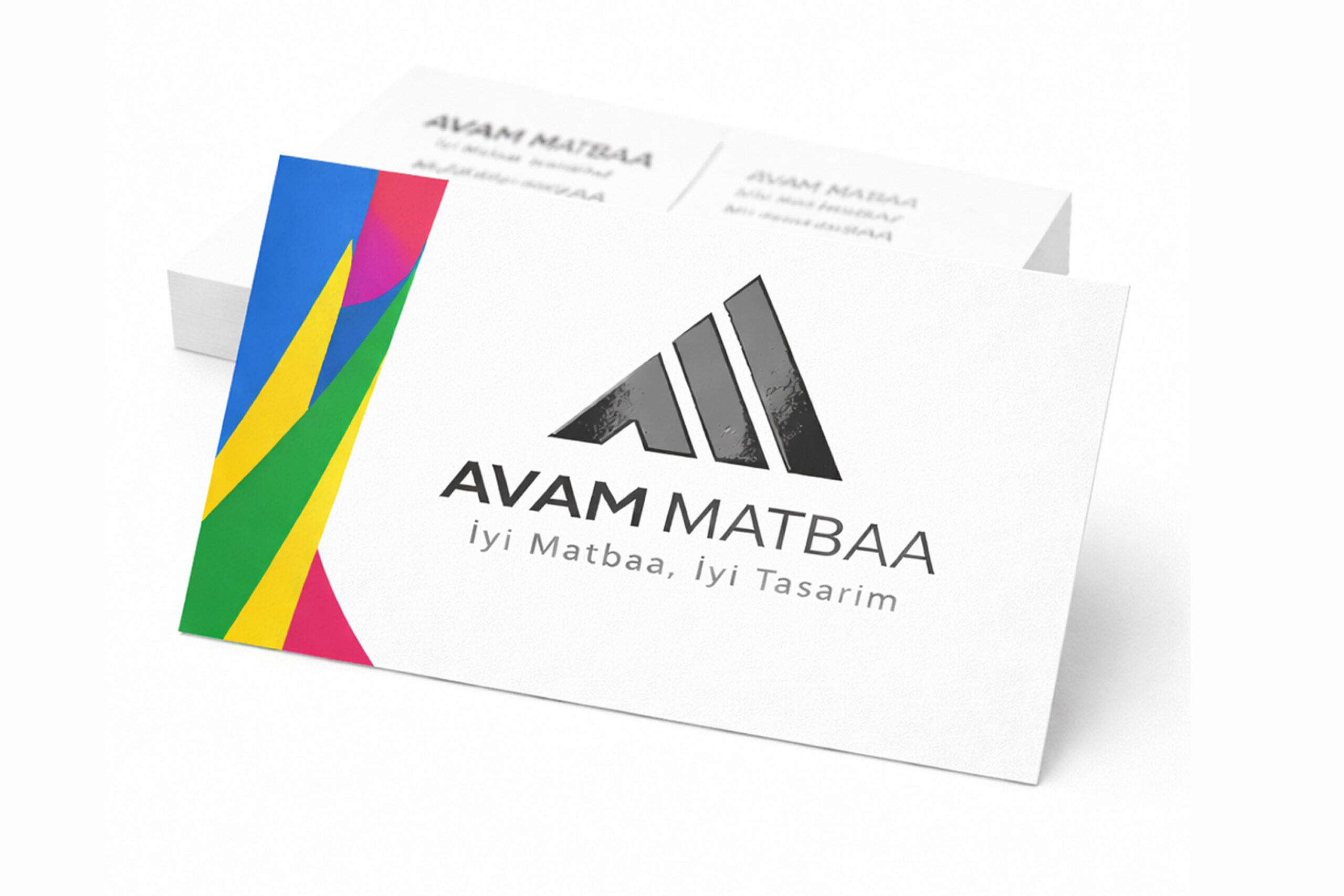 350 gr kuşe kağıda tek yüz renkli baskılı, kabartma laklı ve mat selefon kaplamalı premium kartvizit