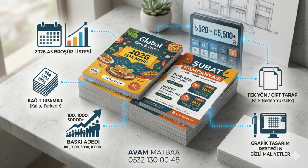 2026 A5 Broşür Baskı Fiyatları: Güncel Liste ve Rehber