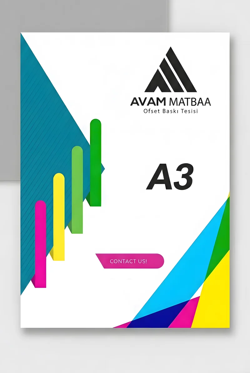 A3 Pro Broşür Baskı | Parlak Kuşe Çift Yüz Renkli