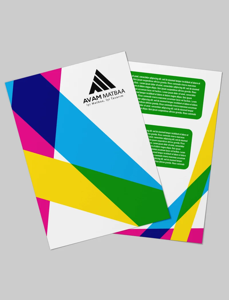 Pro Broşür Baskı: A5 Çift Yönlü Parlak Kuşe Broşür