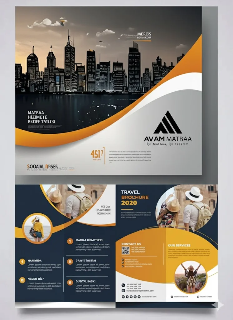 A4 170 Gr. Kuşe Broşür Baskı | Çift Yüz Renkli 
