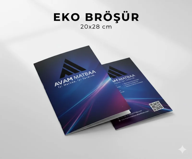 Eko Broşür Baskı | 20x28 cm Çift Yüz Renkli Parlak Kuşe