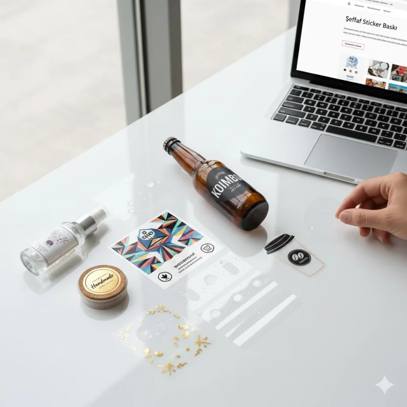 Şeffaf Sticker / Transparan Etiket