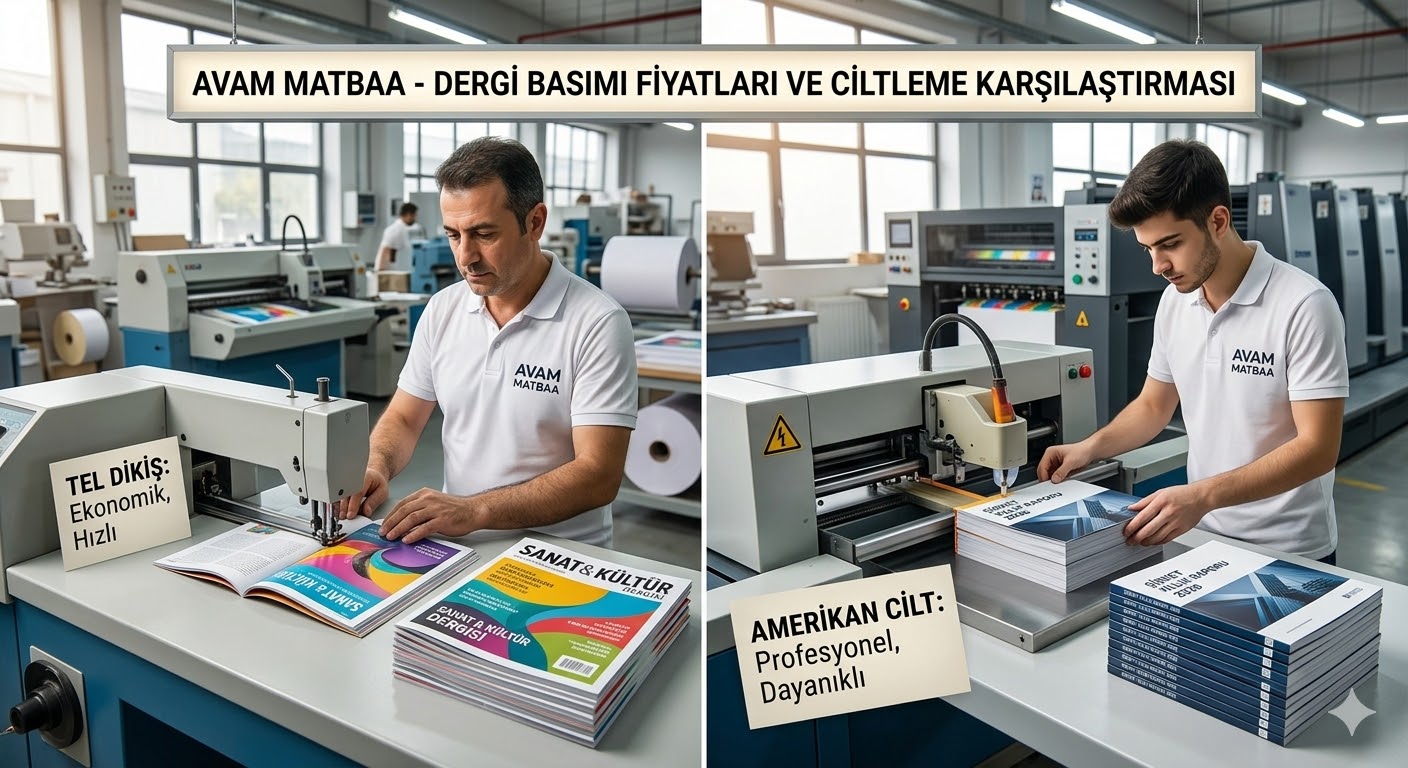 Dergi Basımı Fiyatları: Tel Dikişli mi, Amerikan Ciltli mi? Hangi Seçenek Bütçenize Daha Uygun?