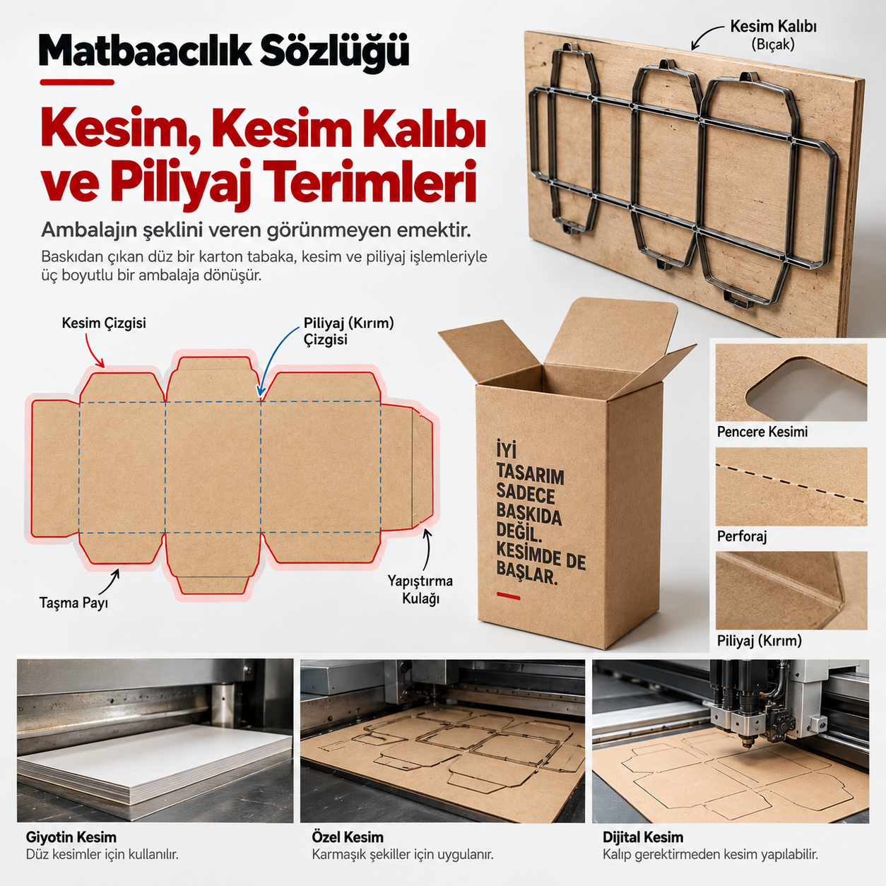 Matbaacılık Sözlüğü: Kesim, Kesim Kalıbı ve Piliyaj Terimleri
