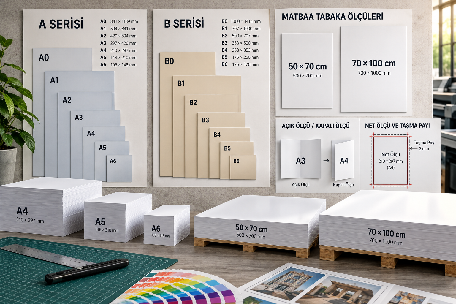 Matbaacılık Sözlüğü: Kâğıt Ölçüleri ve Ebat Terimleri