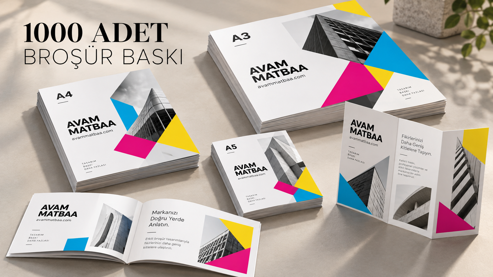 1000 Adet Broşür Baskı Fiyatları: A5, A4 ve A3 Seçenekleri